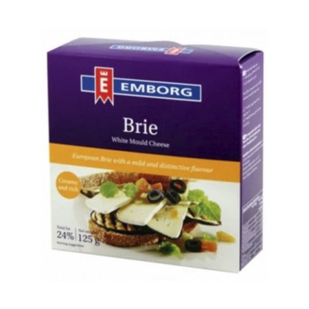 Сыр Emborg Brie c Белой Плесенью 24% 125гр Кор Сыр Emborg Brie c Белой Плесенью 24% 125гр Кор