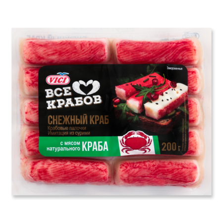 Палочки Крабовые c Мясом Натурального Краба Снежный Краб Vici м/у 200г