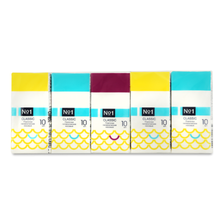 Платочки Носовые Гигиенические Двухслойные №1 Classic Bella 10х10шт