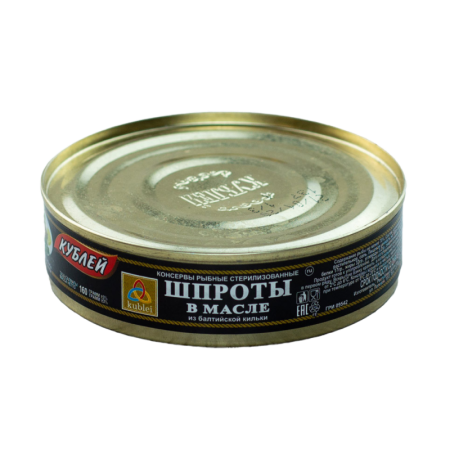 Шпроты Кублей в/м 160гр ж/б