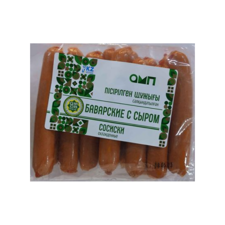 Сосиски Амп Баварские с Сыром 500гр газ/у