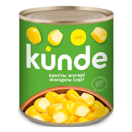 Кукуруза Kunde Сахарная Консервированная 400гр ж/б