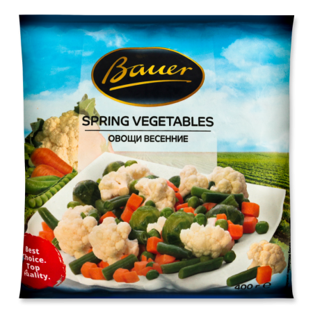 Овощи Весенние Быстрозамороженные Bauer м/у 400г