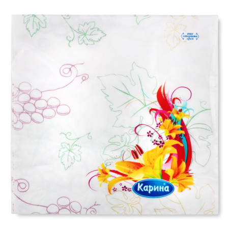 Салфетки Бумажные Двухслойные 33x33см Карина 30шт