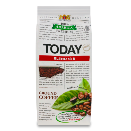 Кофе Натуральный Жареный Молотый Blend №8 Today м/у 200г