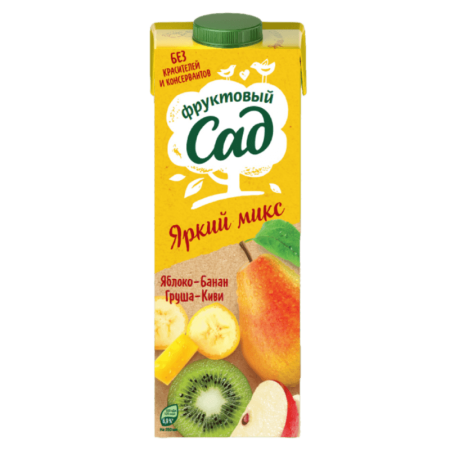Сок Фруктовый Сад Яркий Микс яблоко/банан/груша/киви 0,95л Tba