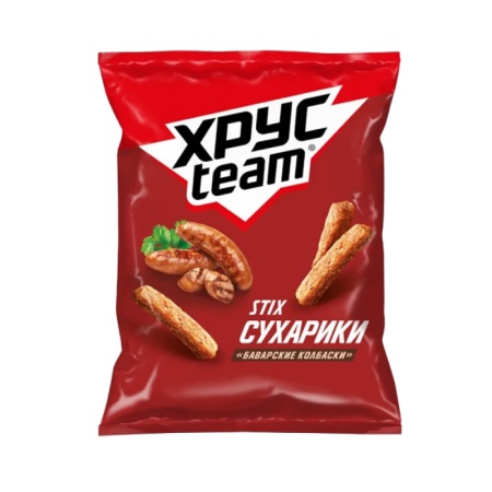 Сухарики Хрусteam Stix Баварские Колбаски 60гр бл/у