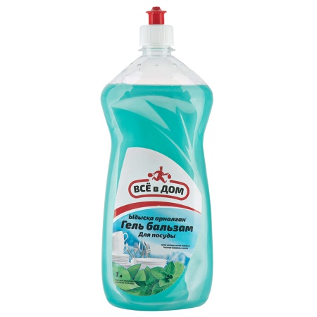 гель-бальзам Для Мытья Посуды Чайное Дерево и Мята Всё в Дом 1л