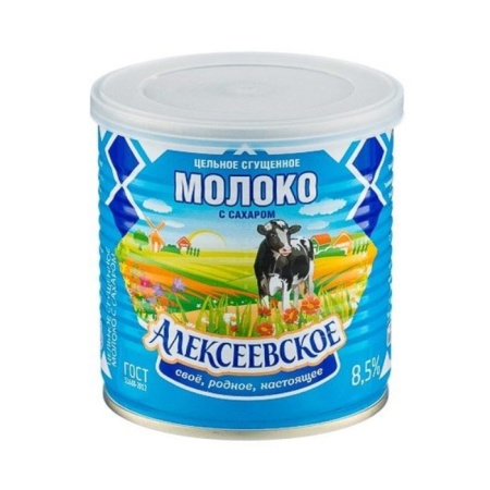 Молоко Сгущ Алексеевское с Сах 8,5% 360гр ж/б