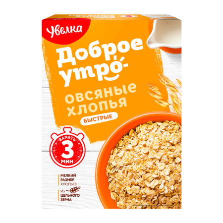 Хлопья Увелка Овсяные Быстрые 400гр Кор
