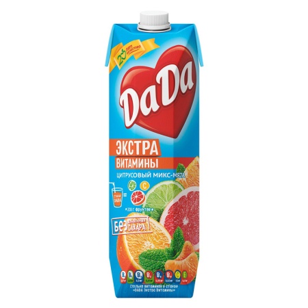 Напиток Dada Экстра Витамины Цитрусовый микс-мята 0,95л Tba
