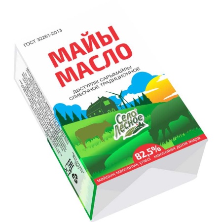 Масло Село Лесное Сливоч 82,5% 180гр Кнврт