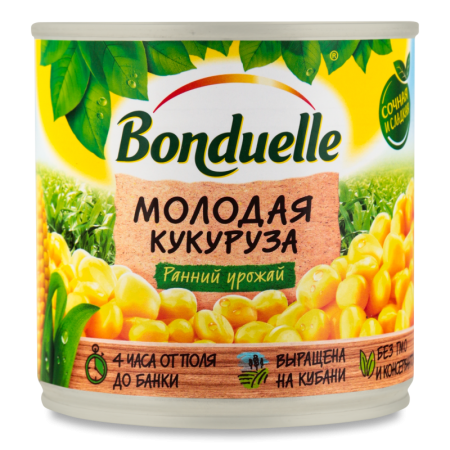 Кукуруза Сладкая Молодая Bonduelle ж/б 340г