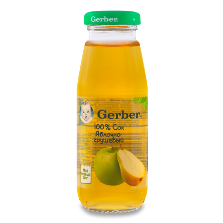 Сок Nestle Gerber Яблоко Груша с 5мес 175мл с/б