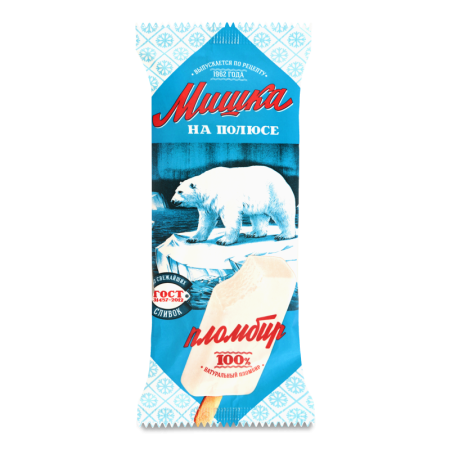 Мороженое 12% Пломбир Мишка на Полюсе м/у 70г