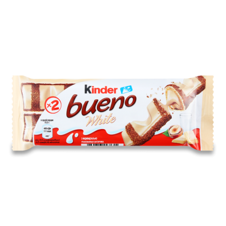 Вафли Kinder Bueno White 39гр Стик