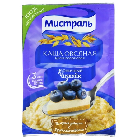 Каша Мистраль Овсяная Черничный Чизкейк 40гр Саше