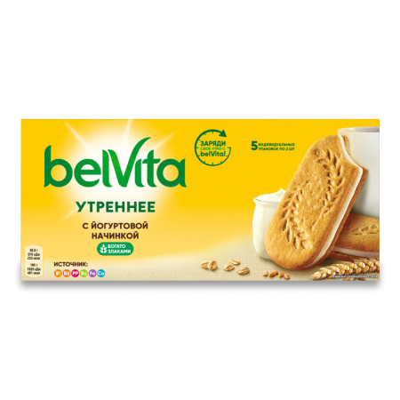 Печенье Bevita Утреннее с Йогуртовой Начинкой 253гр Кор Печенье Bevita Утреннее с Йогуртовой Начинкой 253гр Кор