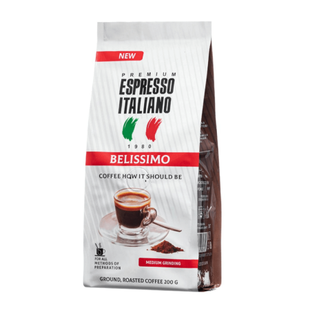 Кофе Espresso Italiano Белиссимо Зерновой 200гр стаб/б