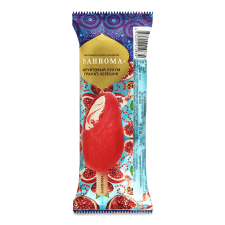 Мороженое 5% Молочное гранат-черешня Фруктовый Лукум Bahroma м/у 75г