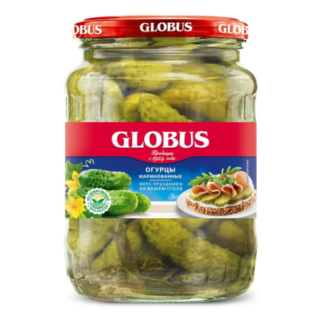 Огурцы Globus Маринованные 1500мл с/бан