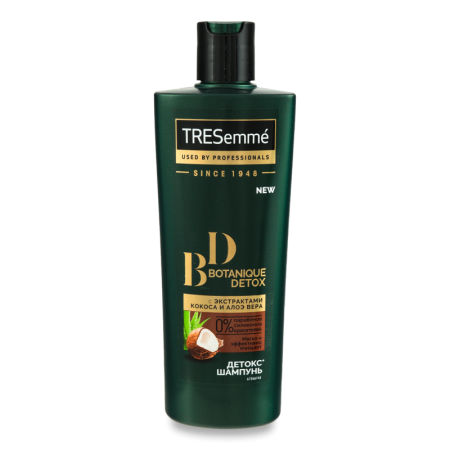 Шампунь Для Волос с Экстрактами Кокоса и Алоэ Вера Botanique Detox Tresemme 400мл