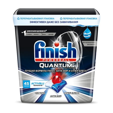 Средство Finish Quantum д/посуд Машин 45шт 562,5гр д/п