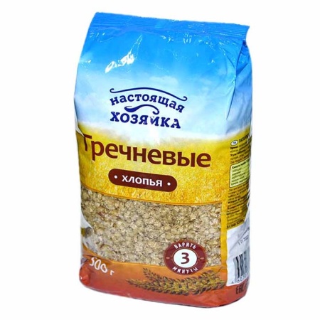 Хлопья Настоящая Хозяйка Гречневые 500гр п/п