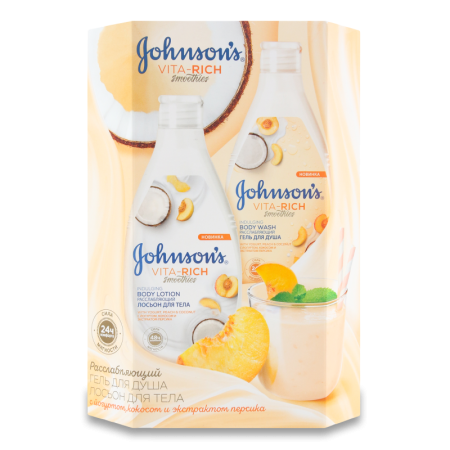 Набор johnson's vita-rich Лосьон д/тела+гель д/душа кокос/персик Кор