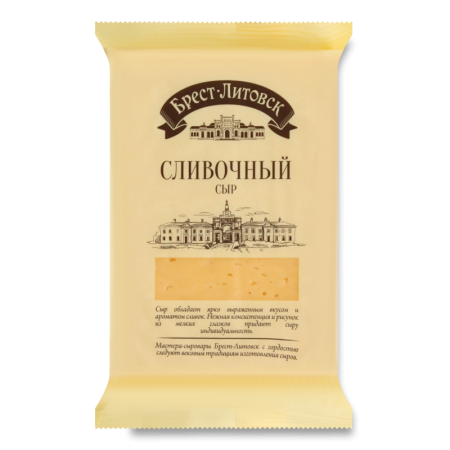Сыр 50% Полутвердый Сливочный брест-литовск м/у 200г