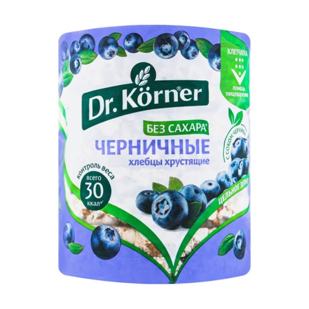 Хлебцы dr Korner Черничный Коктейль 100гр Пленка