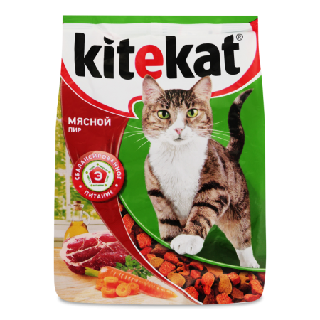Корм Сухой Для Взрослых Кошек Мясной Пир Kitekat м/у 350г