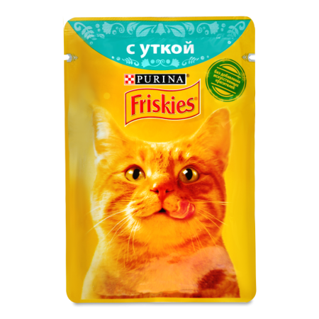 Корм Влажный Для Взрослых Кошек с Уткой Friskies м/у 85г