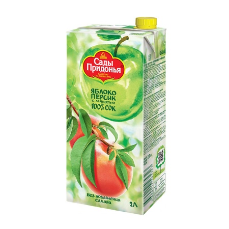 Сок Сады Придонья яблоко/персик с Мякотью 2л Tga Сок Сады Придонья яблоко/персик с Мякотью 2л Tga
