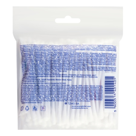 Палочки Ватные Bella Cotton 100шт