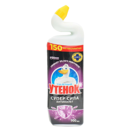 Средство Чистящее Туалетный Утенок д/унитазов Гель суперсила/антиналет 900мл фл