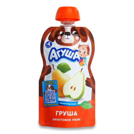 Пюре Для Детей от 4мес Фруктовое Груша Агуша д/п 90г