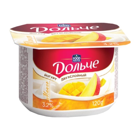 Йогурт Дольче Манго 3,2% 120гр Стак