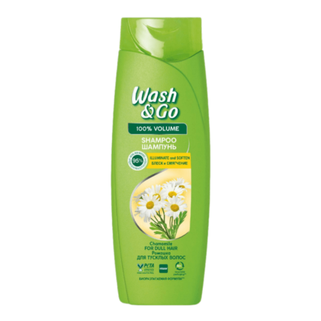 Шампунь wash&go д/тусклых Волос Ромашка 360мл фл
