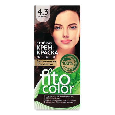 крем-краска Для Волос Стойкая №4.3 Fito Color 1шт