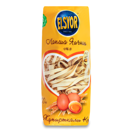 Изделия Макаронные Лапша Яичная №3 Elsyor м/у 300г