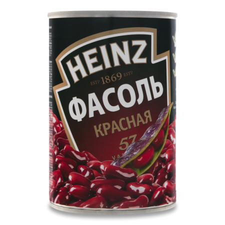 Фасоль Зерновая Красная Heinz ж/б 400г Фасоль Зерновая Красная Heinz ж/б 400г