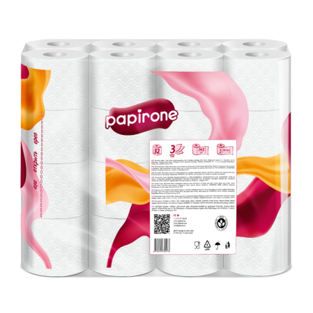 Туалетная Бумага Papirone 32шт гр/у Туалетная Бумага Papirone 32шт гр/у