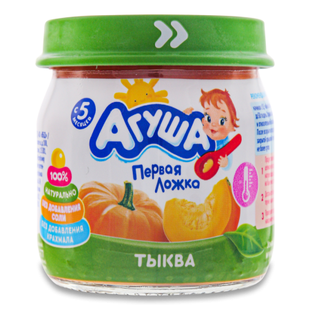 Пюре Для Детей от 5мес Тыква Агуша с/б 80г