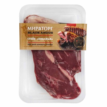 Стейк Мираторг Пиканья из Мраморной Говядины 325гр в/у Стейк Мираторг Пиканья из Мраморной Говядины 325гр в/у