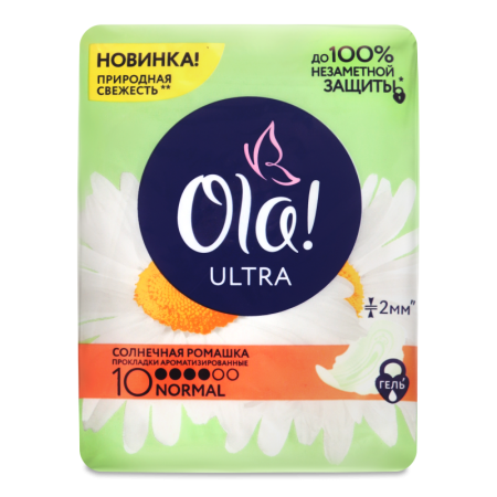 Прокладки Ola Ultra Normal Солнечная Ромашка 10шт п/п