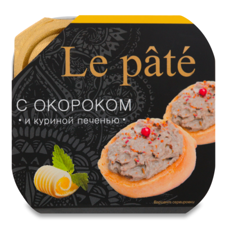 Паштет c Окороком и Куриной Печенью de la France Великоновгородский Мясной Двор ж/б 100г