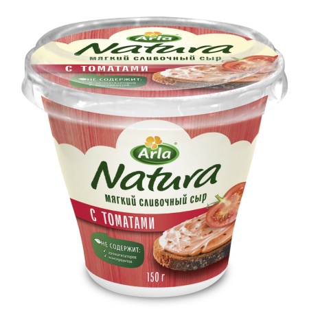 Сыр Arla Natura Мягкий с Томатами 55% 150гр Стак