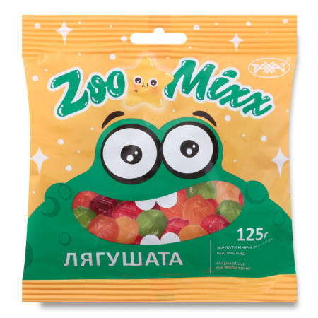 Мармелад Zoo Mixx Лягушата на Желатине 125гр бл/у
