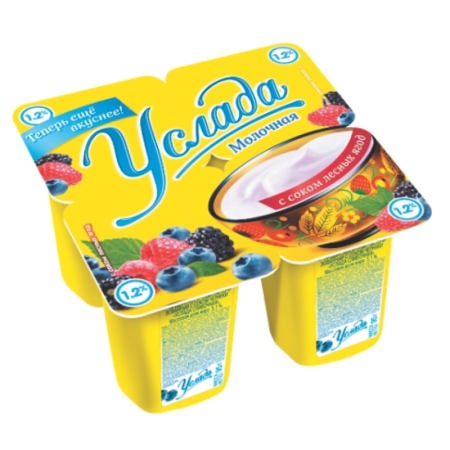 Йогурт Ehrmann Услада Мол Лесные Ягоды 1,2% 95гр Стак Йогурт Ehrmann Услада Мол Лесные Ягоды 1,2% 95гр Стак